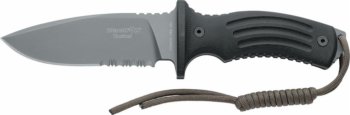 COLTELLO BLACK FOX TORA KNIFE FIXED BLADE BLACK G10 HANDLE 440C