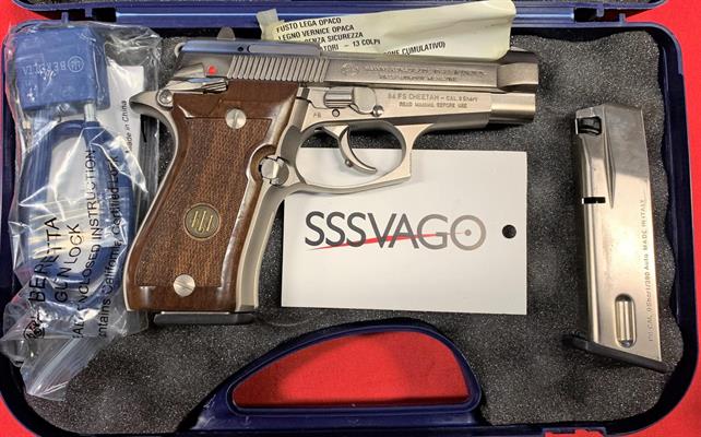 PISTOLA BERETTA  84fs USATA INOX CAL.9SHORT OTTIMO STATO