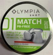 PIOMBINI LYMPIA MATCH SHOT CAL.4,5 GR.5.5 MATCH PB.FREE PZ.250
